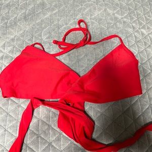 Red aerie swimming top